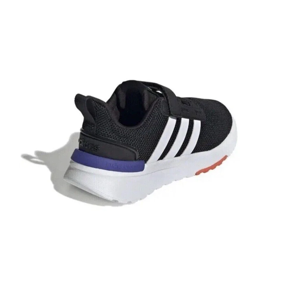 ADIDAS RACER TR21 K Boys Sz 13 K Big Boy Black/White/Ink Mesh Running Shoes - Picture 5 of 13